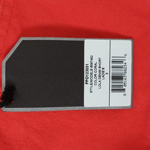 ✨3/$25✨ NWT Powder Room Coral Denim Shorts - 3 - Picture 7 of 8